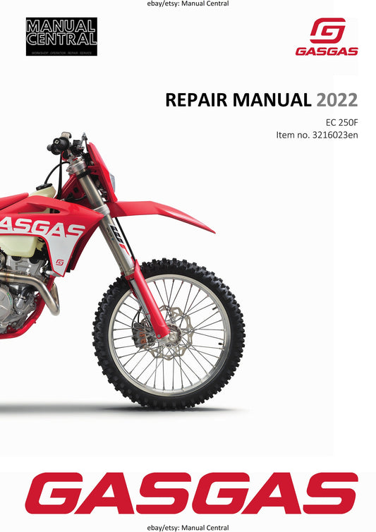 GasGas 2022 - EC 250F - Service Workshop Repair Manual