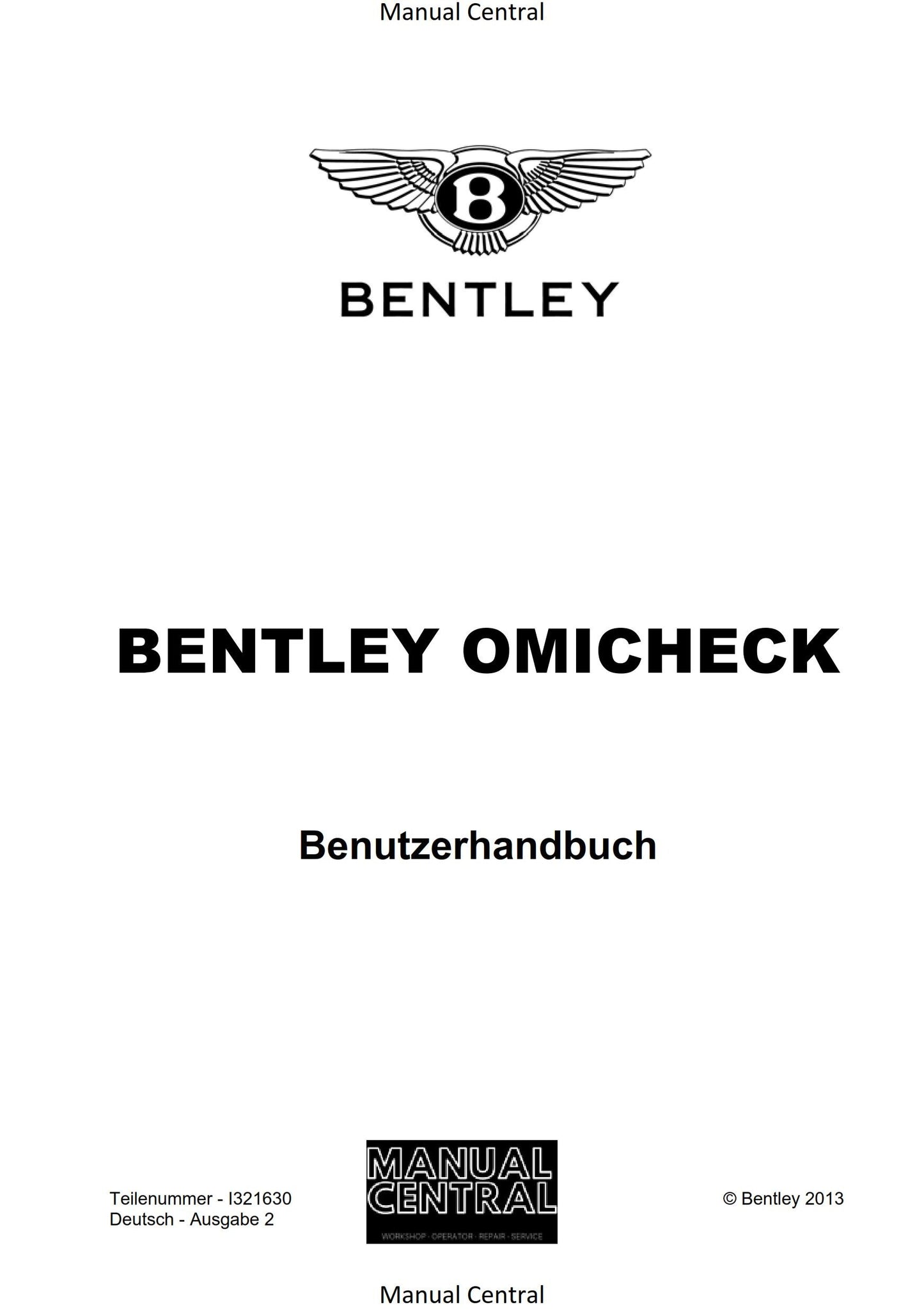 Bentley Omicheck User Manual - German Language