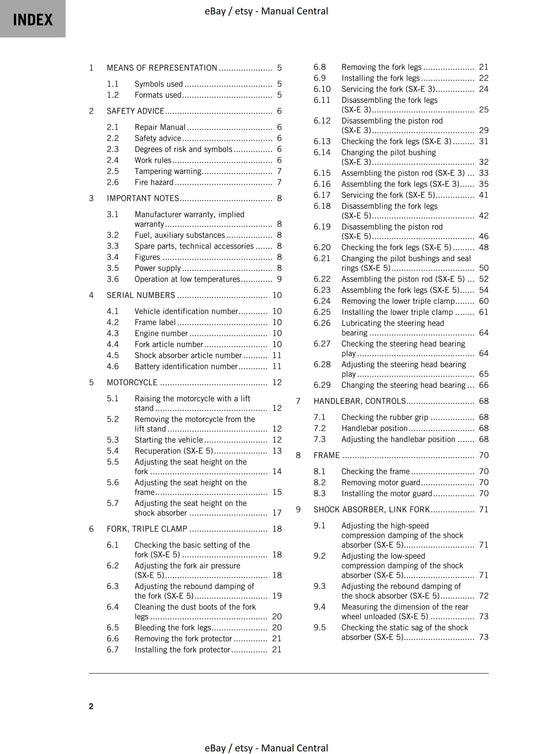 KTM 2023 - SX-E 3 5 - Service Workshop Repair Manual