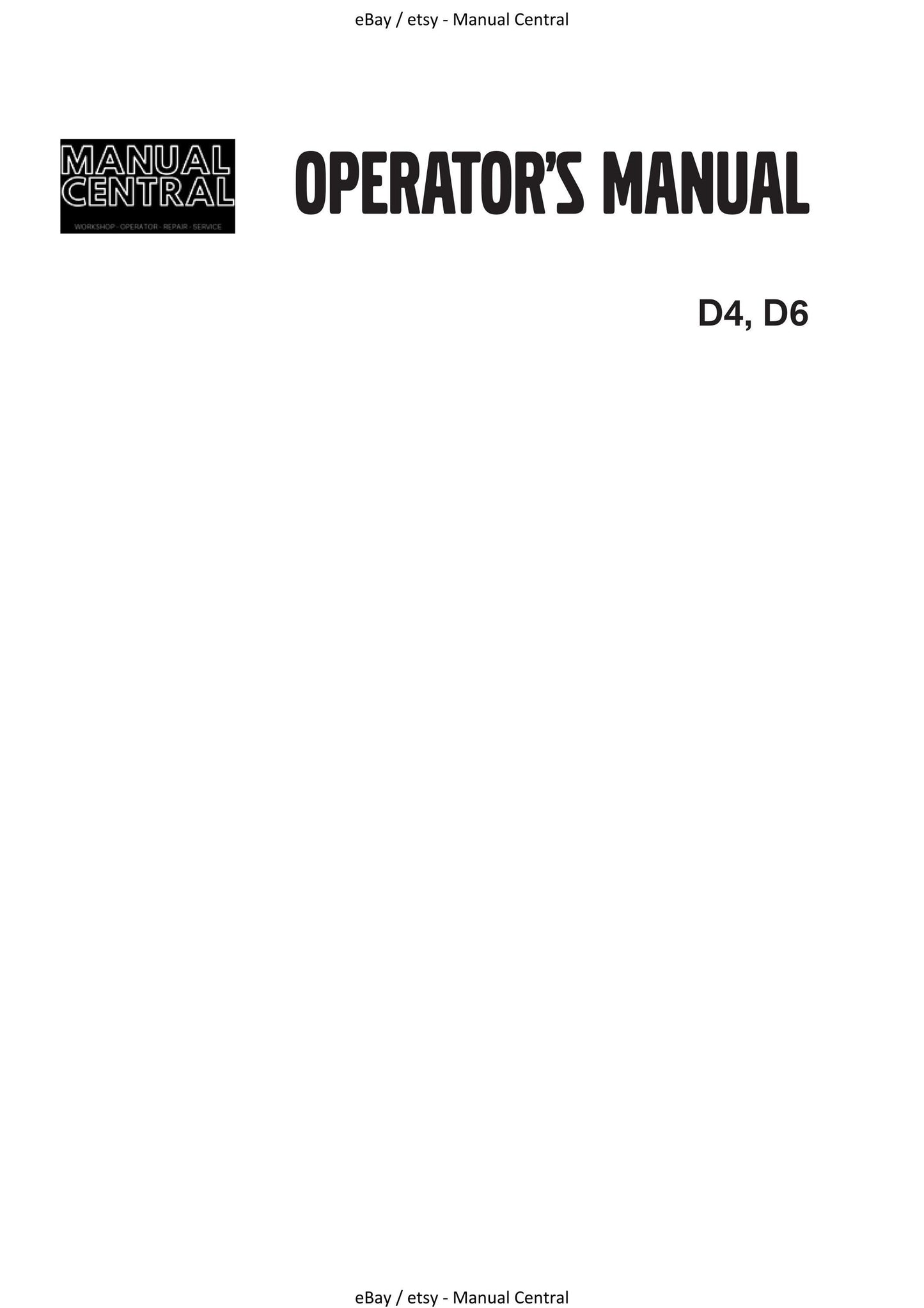 Volvo Penta - D4 D6 - Operator Manual