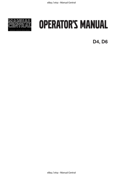 Volvo Penta - D4 D6 - Operator Manual