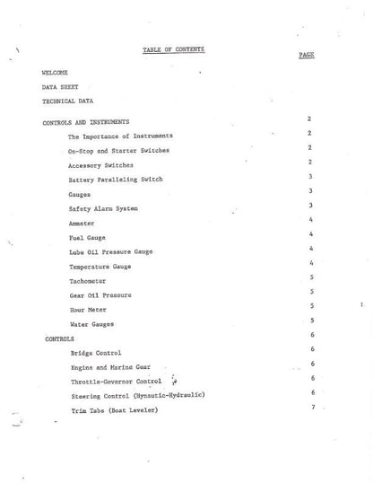 Bertram 46 yacht - Owners Manual