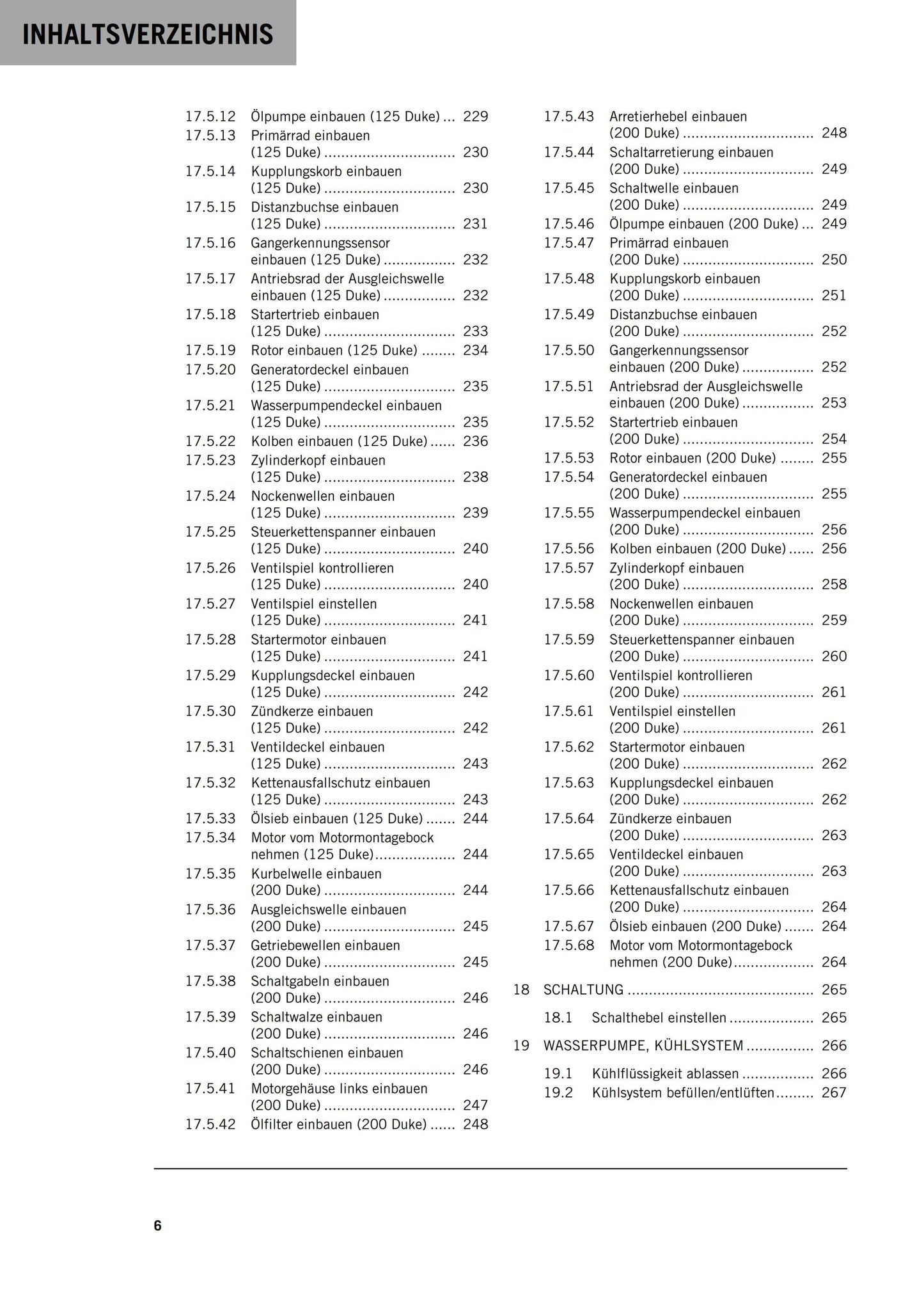 German Language - KTM 2016 - 125 200 Duke - Reparaturanleitung - Service Workshop Repair Manual