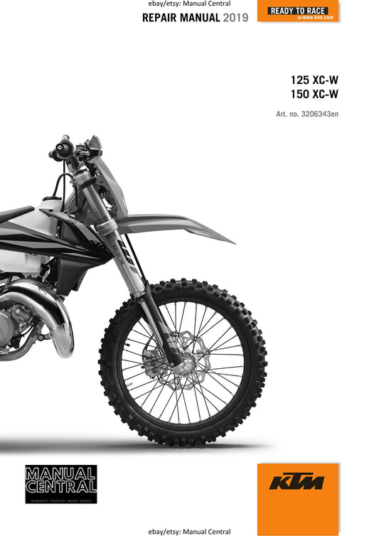 KTM 2019 - 125 150 XC-W - Service Workshop Repair Manual