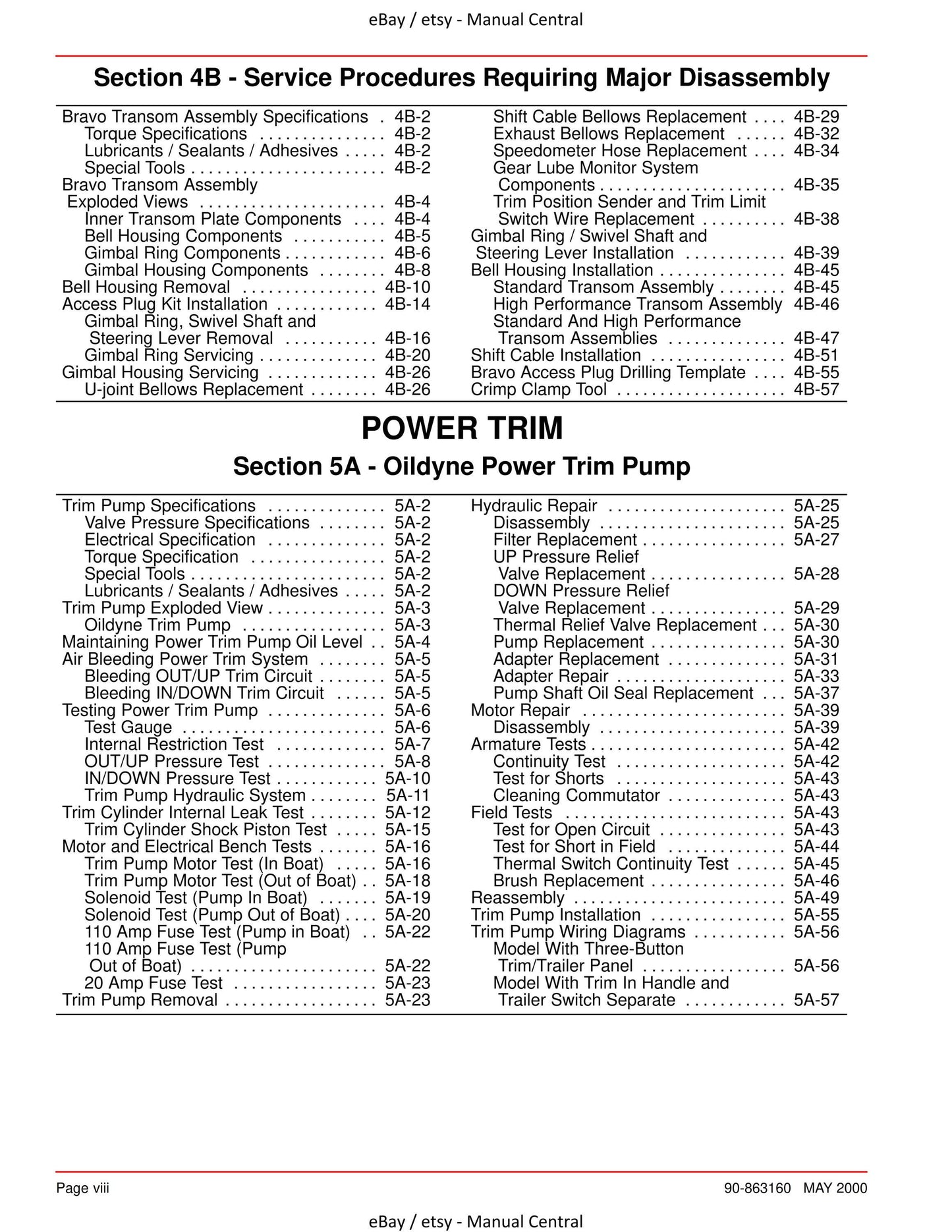Mercury Mercruiser Service Manual 28 - Bravo Sterndrives