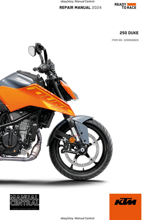 KTM 2024 - 250 DUKE - Service Workshop Repair Manual