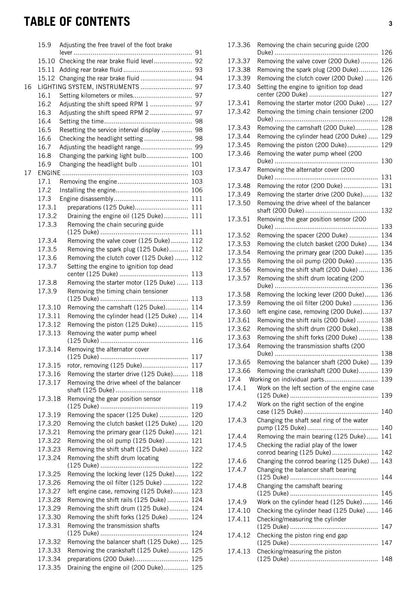 KTM 2015 - 125 200 Duke - Service Workshop Repair Manual