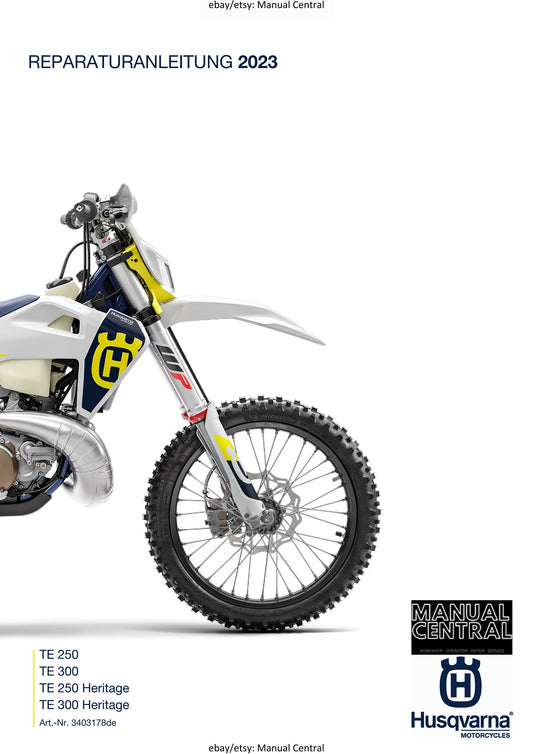 German Language - Husqvarna 2023 -TE 250 300 Heritage - Reparaturanleitung