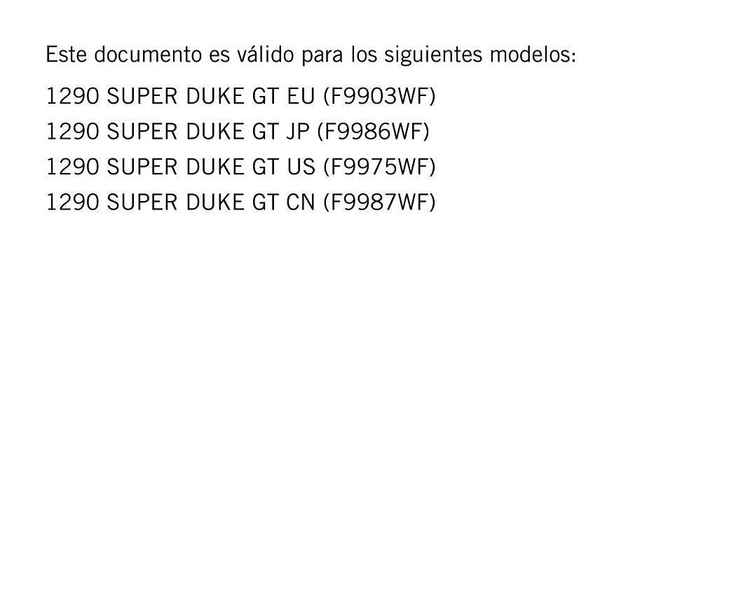 Spanish Language - KTM 2023 - 1290 Super Duke GT - Manual de Reparacion