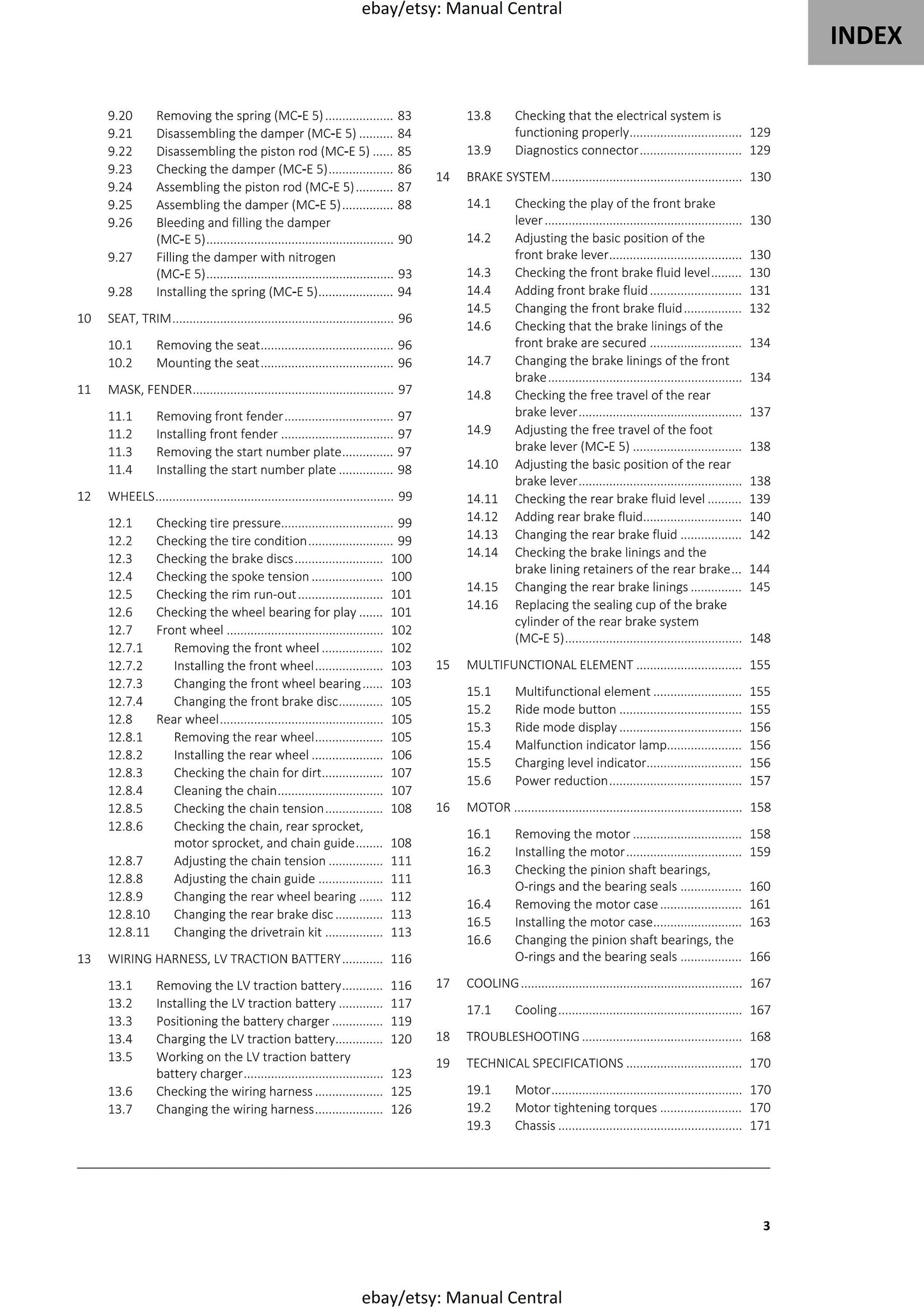 GasGas 2024 - MC-E 3 / MC-E 5 - Service Workshop Repair Manual