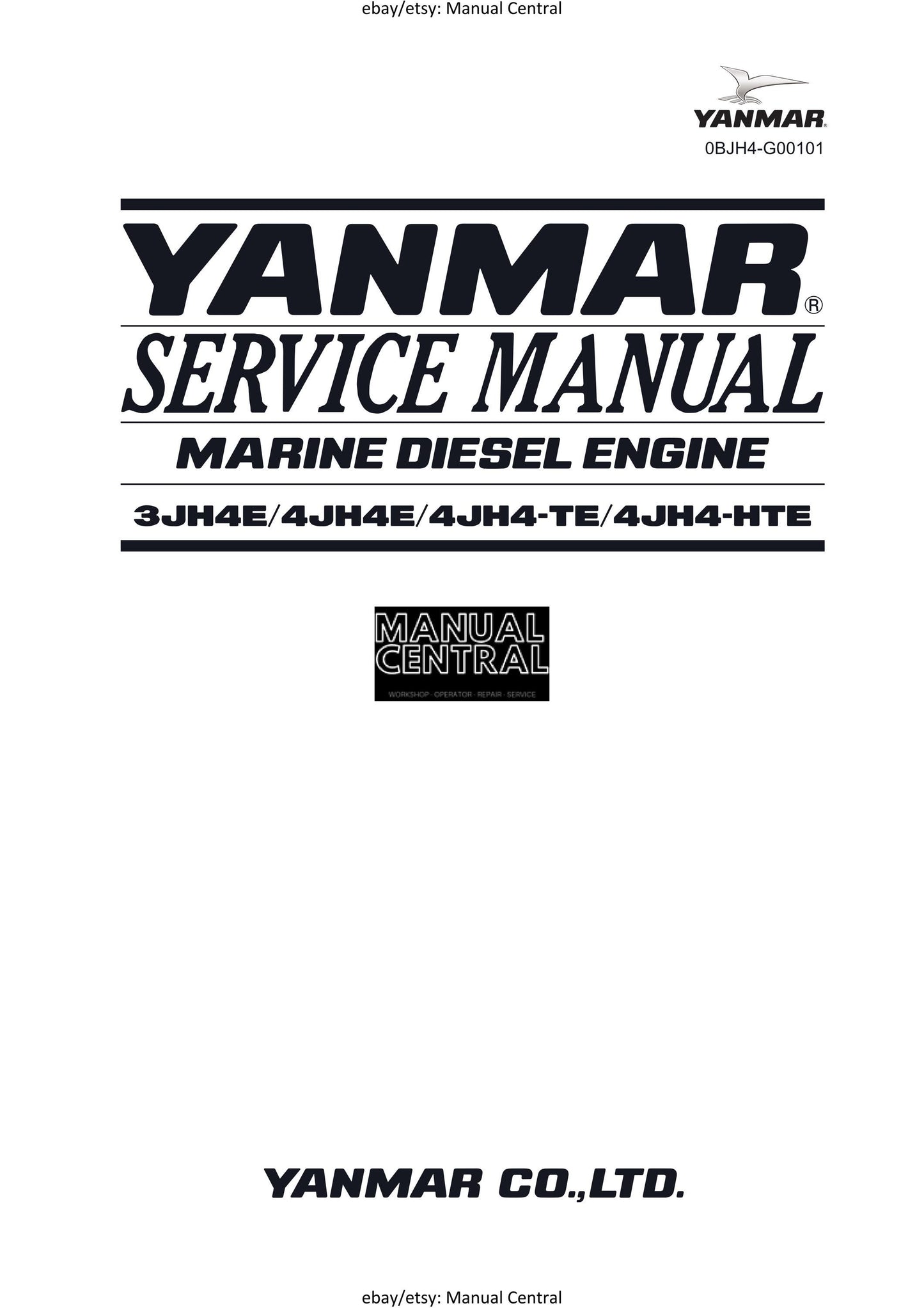 Yanmar Marine Engine - 3jh4e 4jh4e 4jh4-te 4jh4-hte - Service Repair Workshop Manual