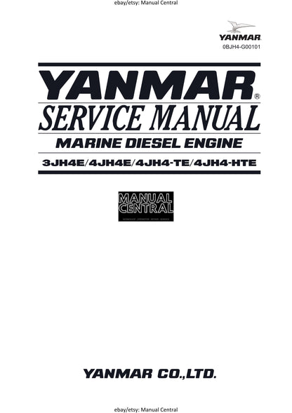Yanmar Marine Engine - 3jh4e 4jh4e 4jh4-te 4jh4-hte - Service Repair Workshop Manual