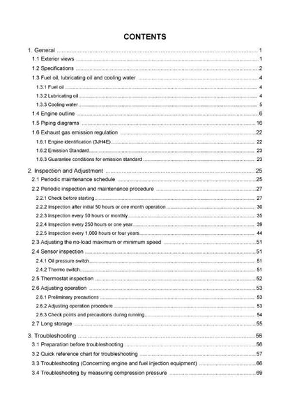 Yanmar Marine Diesel Engine -  3jh4 4jh4  - Service Workshop Repair Manual