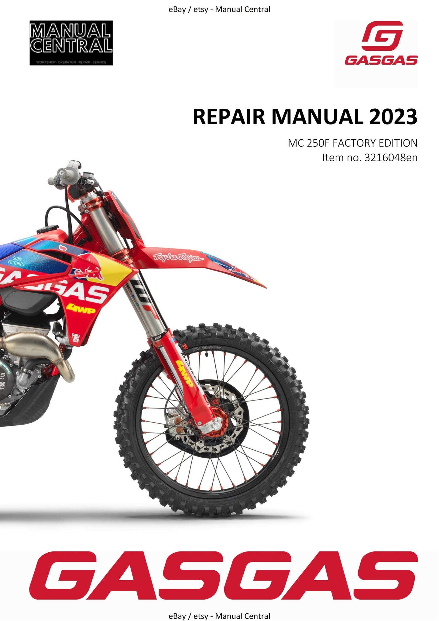 GasGas 2023 - MC 250F Factory Edition - Service Workshop Repair Manual