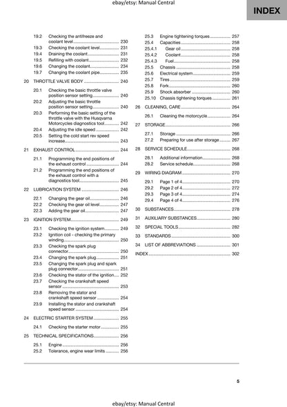 Husqvarna 2024 - TC 125 - Service Workshop Repair Manual
