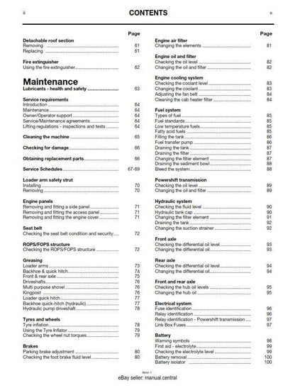 JCB 4CX Military Backhoe Loader Machines - Operator Handbook
