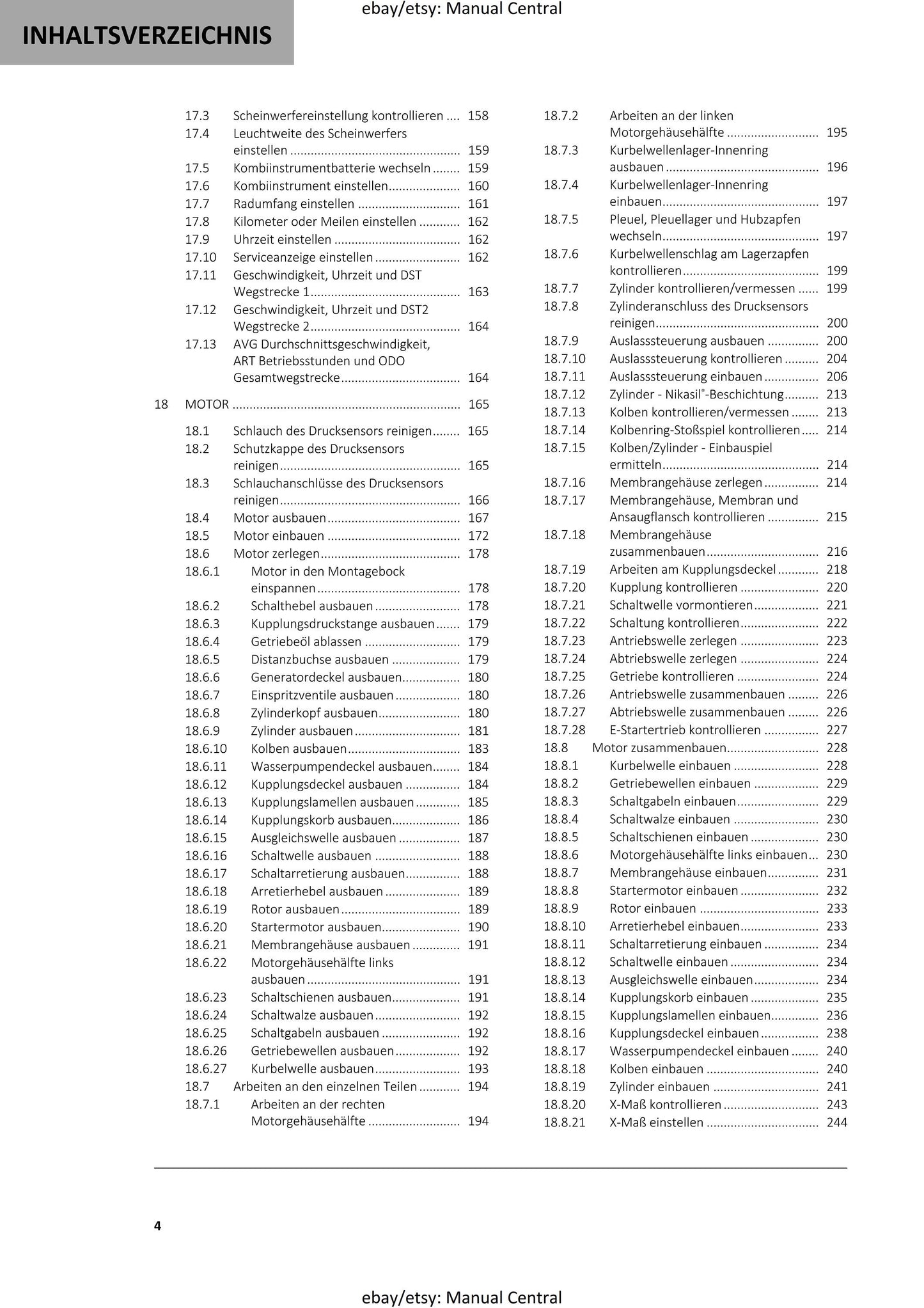 German Language - GASGAS 2023 - EC 250 300 - Reparaturanleitung - Service Workshop Repair Manual
