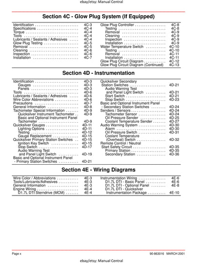 Mercury Mercruiser Service Manual 29 - D1.7L DTI - SN 0M055001 & Above