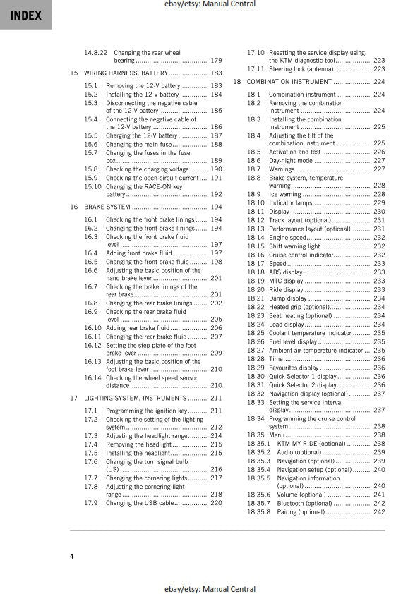KTM 2020 - 1290 Super Duke GT - Service Workshop Repair Manual