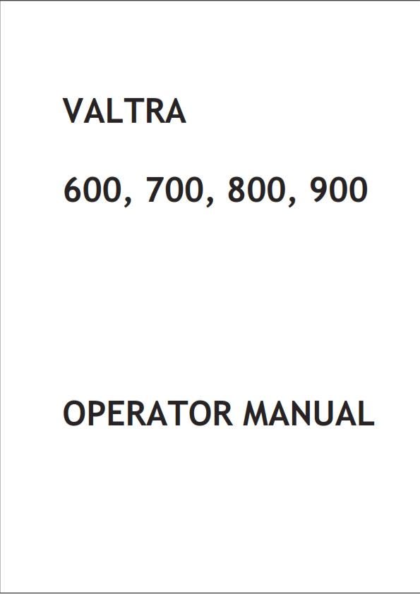 Valtra Tractor - 600 700 800 900 - Operator manual