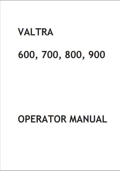 Valtra Tractor - 600 700 800 900 - Operator manual