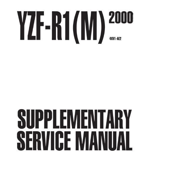 Yamaha YZF-R1 1998 TO 2000 - Workshop Service Repair Manual