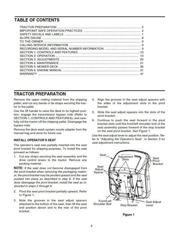 Cub Cadet - Operator Manual - RZT Series - RZT 50 - w/50" Mower Deck