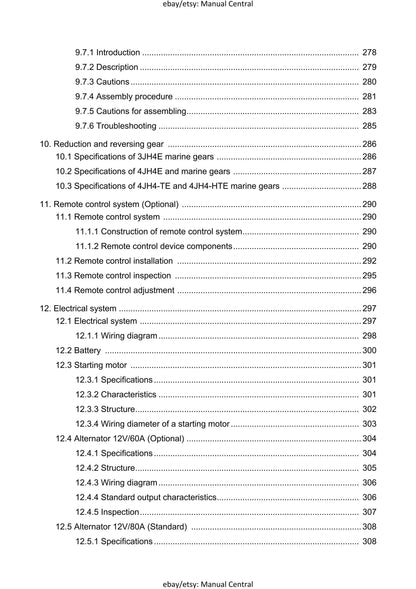 Yanmar Marine Engine - 3jh4e 4jh4e 4jh4-te 4jh4-hte - Service Repair Workshop Manual