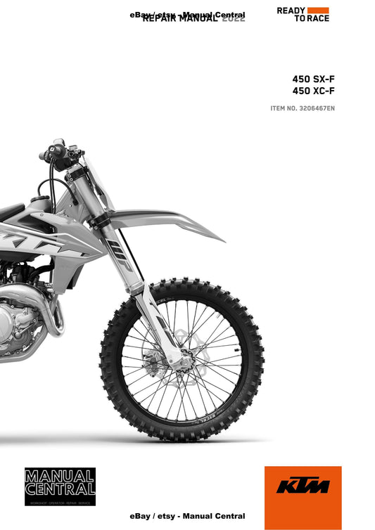 KTM 2022 - 450 Sx-f Xc-f - Service Workshop Repair Manual