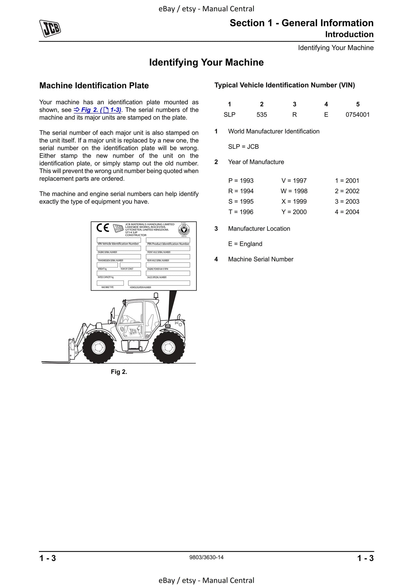 JCB Side Engine Loadalls - 1983 to 2004 - 530-70 532-120 533-105 535-60 535-95 - Service Workshop Repair Manual