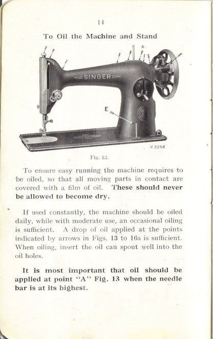 Singer 201K Sewing Machines -  Instruction User Manual