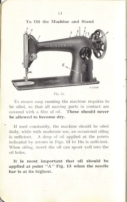 Singer 201K Sewing Machines -  Instruction User Manual