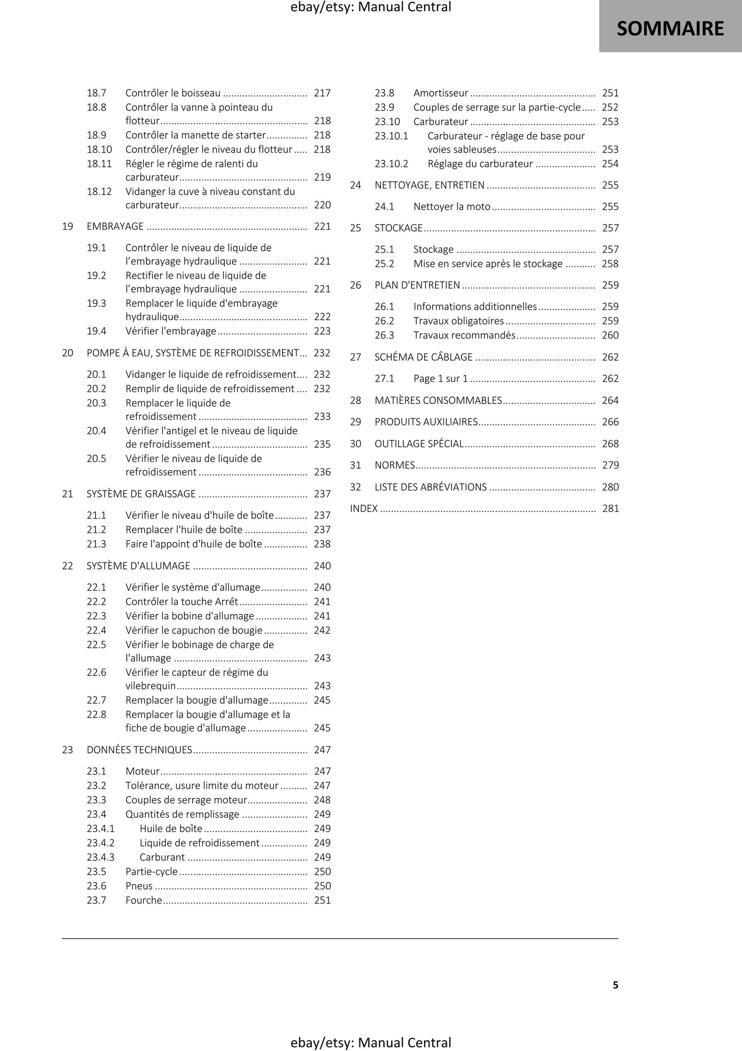French Language - GasGas 2023 - MC 85 19/16 17/14 - Manuel De Reparation -  Service Workshop Repair Manual