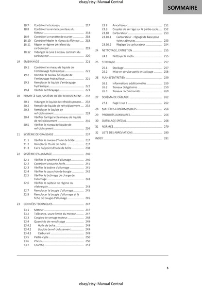 French Language - GasGas 2023 - MC 85 19/16 17/14 - Manuel De Reparation -  Service Workshop Repair Manual