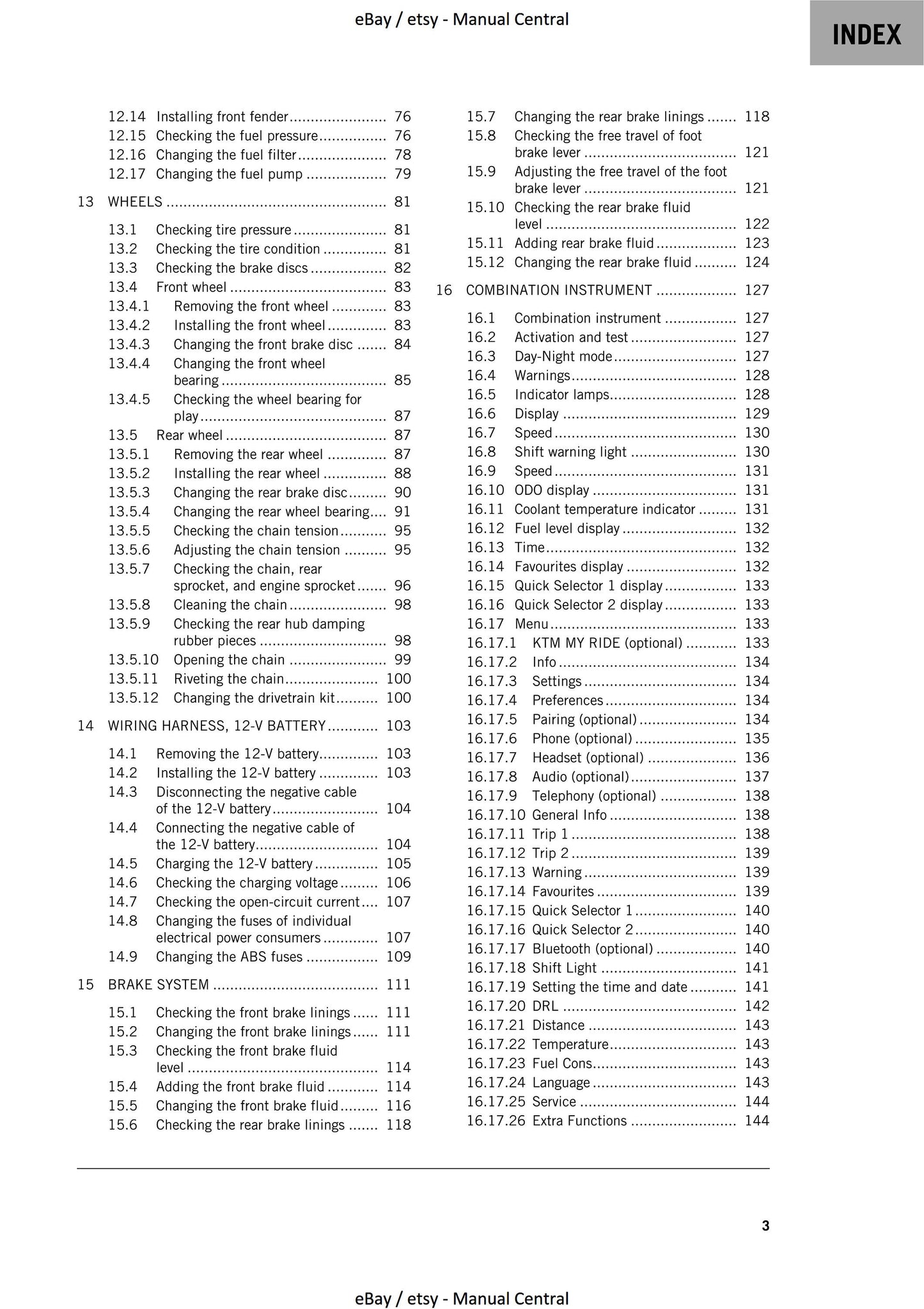 PDF - KTM 2020 - 125 DUKE - Service Workshop Repair Manual