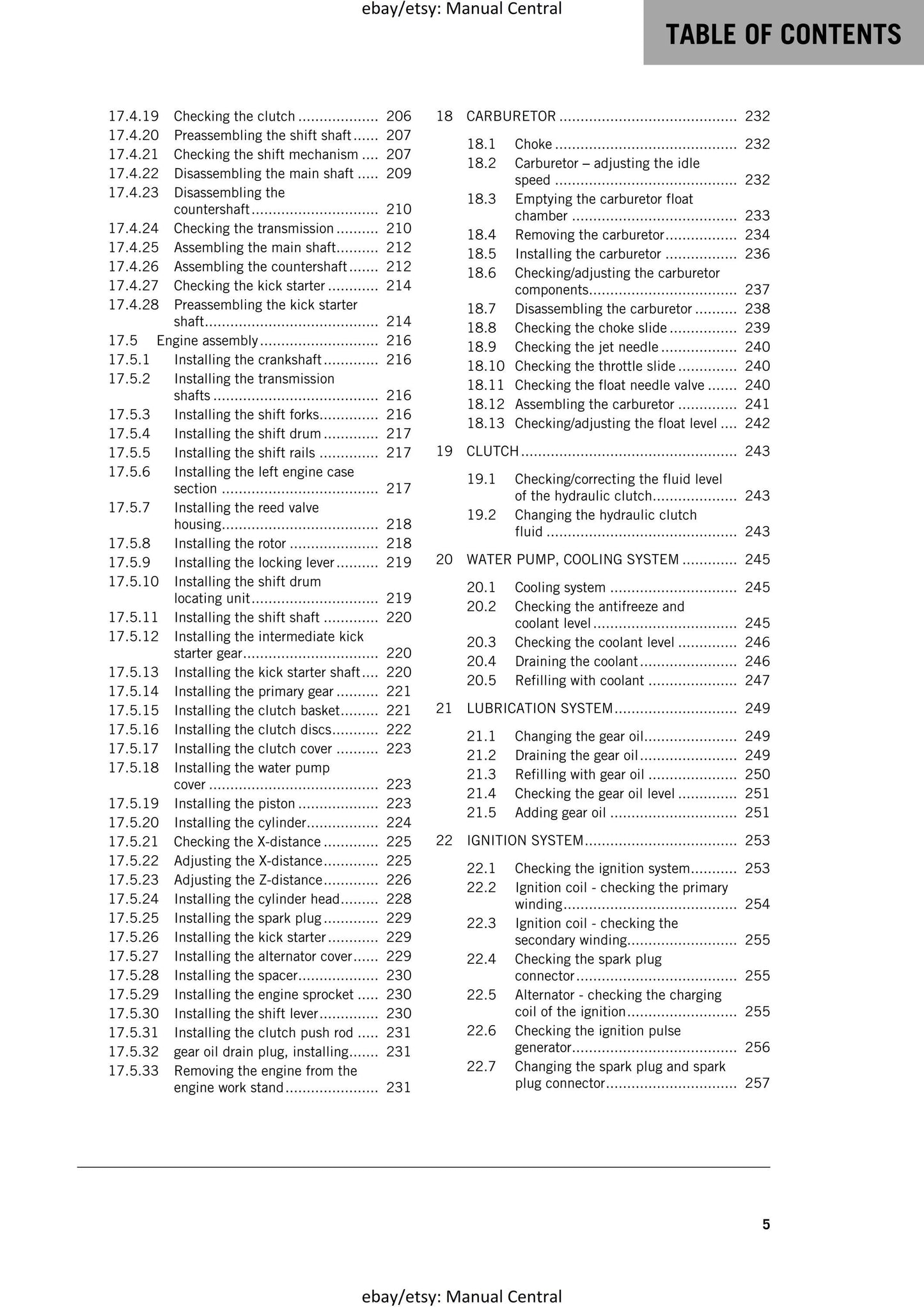 KTM 2016 - 125 150 SX - Service Workshop Repair Manual