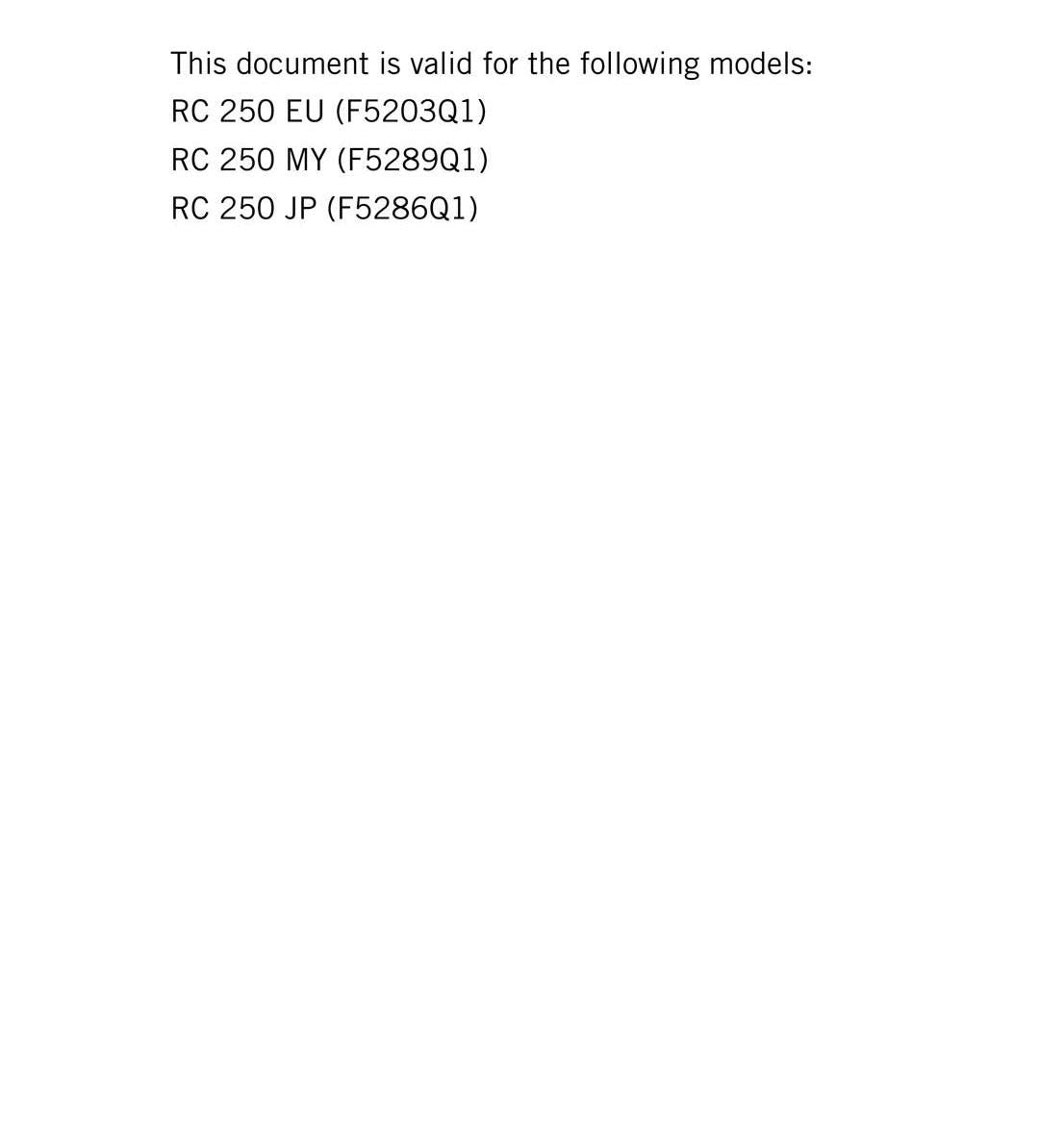 KTM 2017 - RC 250 - Service Workshop Repair Manual