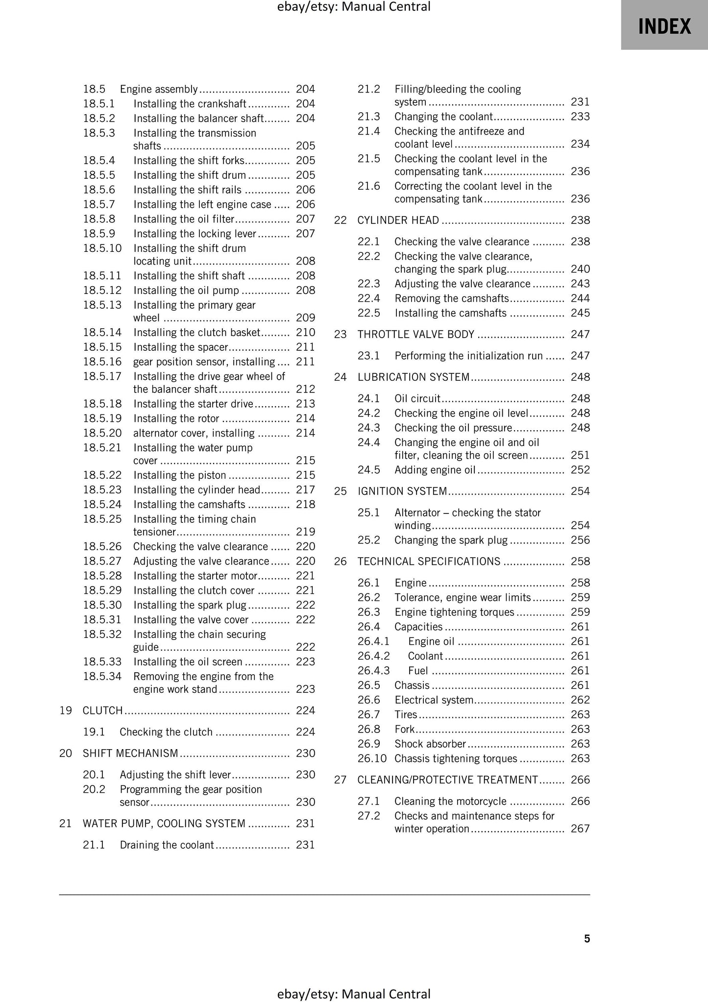 KTM 2024 - RC 125 - Service Workshop Repair Manual