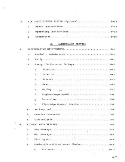 Bertram 285 - Owners Manual