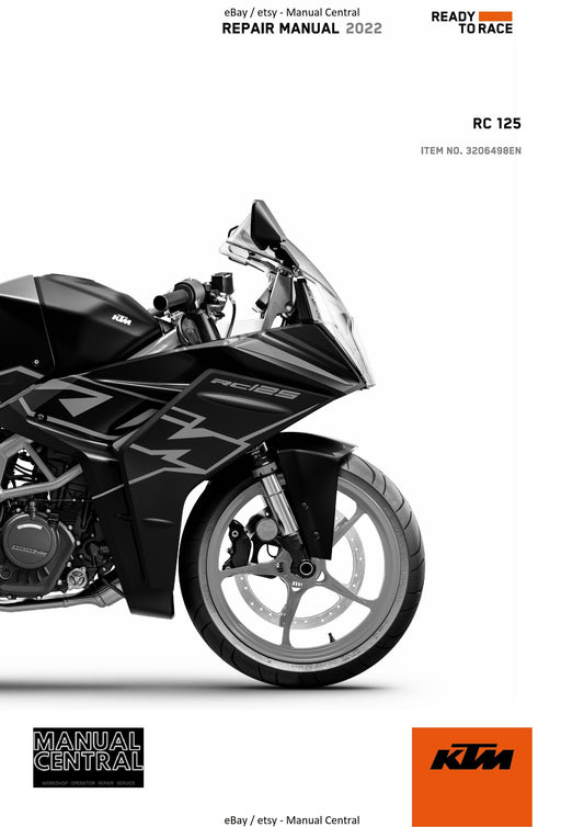 KTM 2022 - RC 125 - Service Workshop Repair Manual