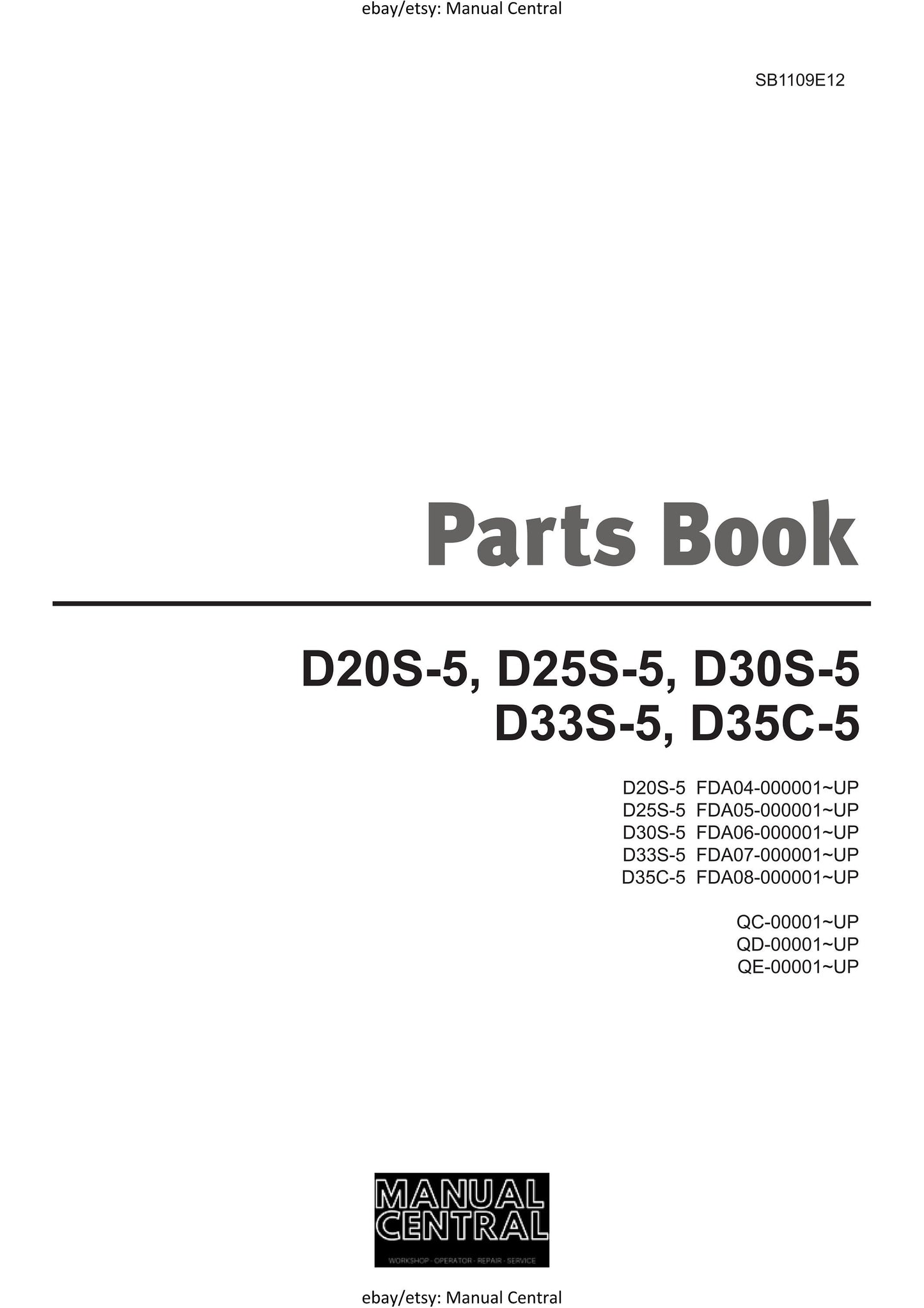 Doosan - Parts Book - D20S-5 D25S-5 D30S-5 D33S-5 D35C-5