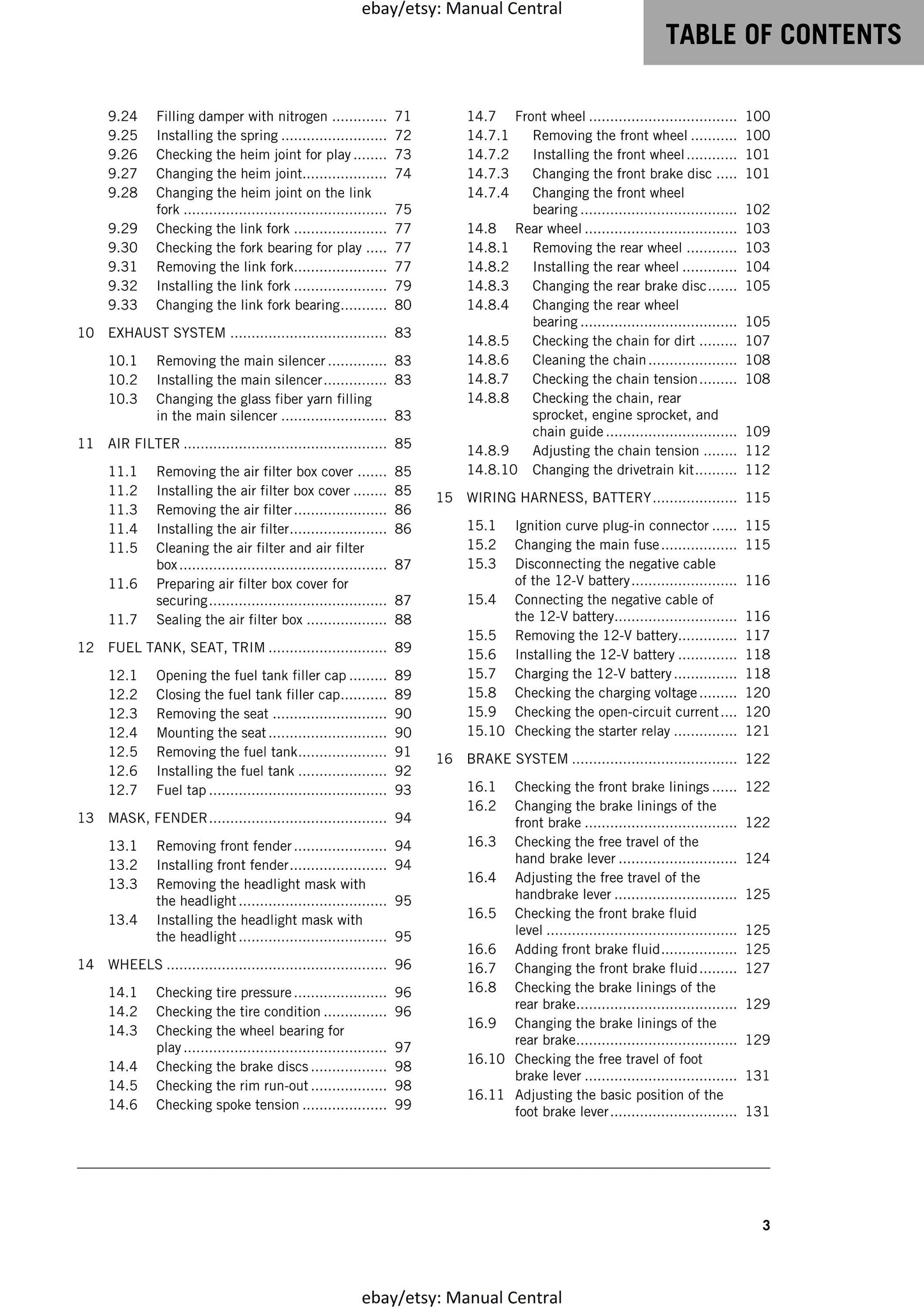KTM 2019 - 300 EXC - Service Workshop Repair Manual