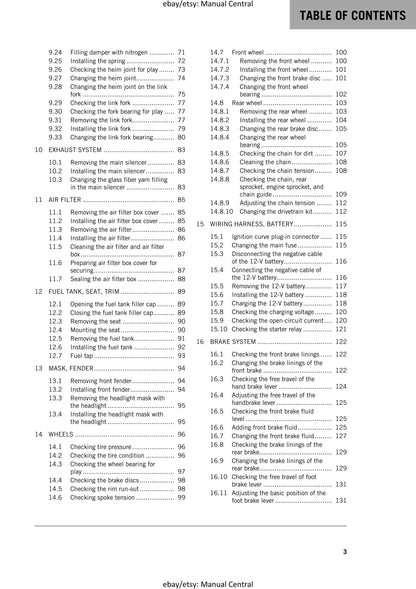 KTM 2019 - 300 EXC - Service Workshop Repair Manual