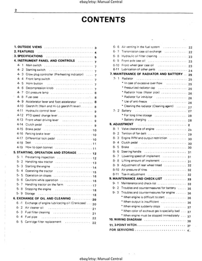 Kubota Tractor - B6000 - Operator Manual