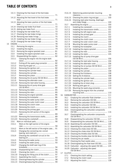 KTM 2013 - 50 sx mini - Workshop Service Repair Manuals