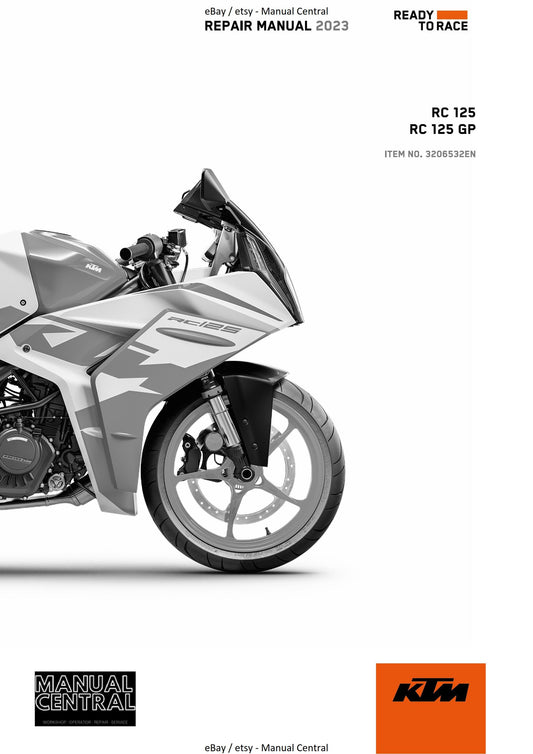 KTM 2023 - RC 125 GP - Service Workshop Repair Manual