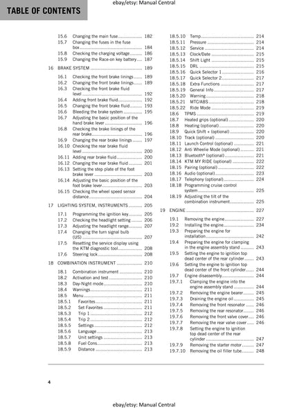 KTM 2018 - 1290 Super Duke R - Service Workshop Repair Manual