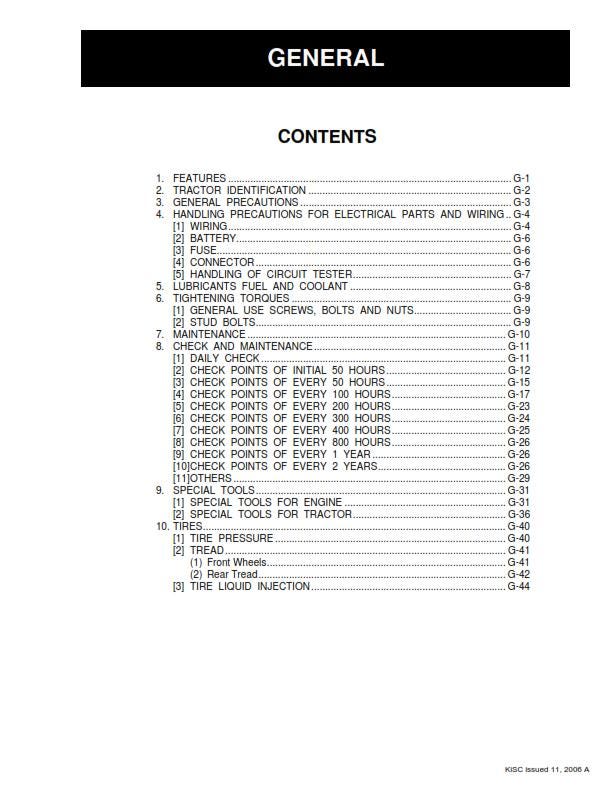 Kubota Tractor - B1710 B2110 B2410 B2710 - Workshop Service Repair Manual - 2006 Edition