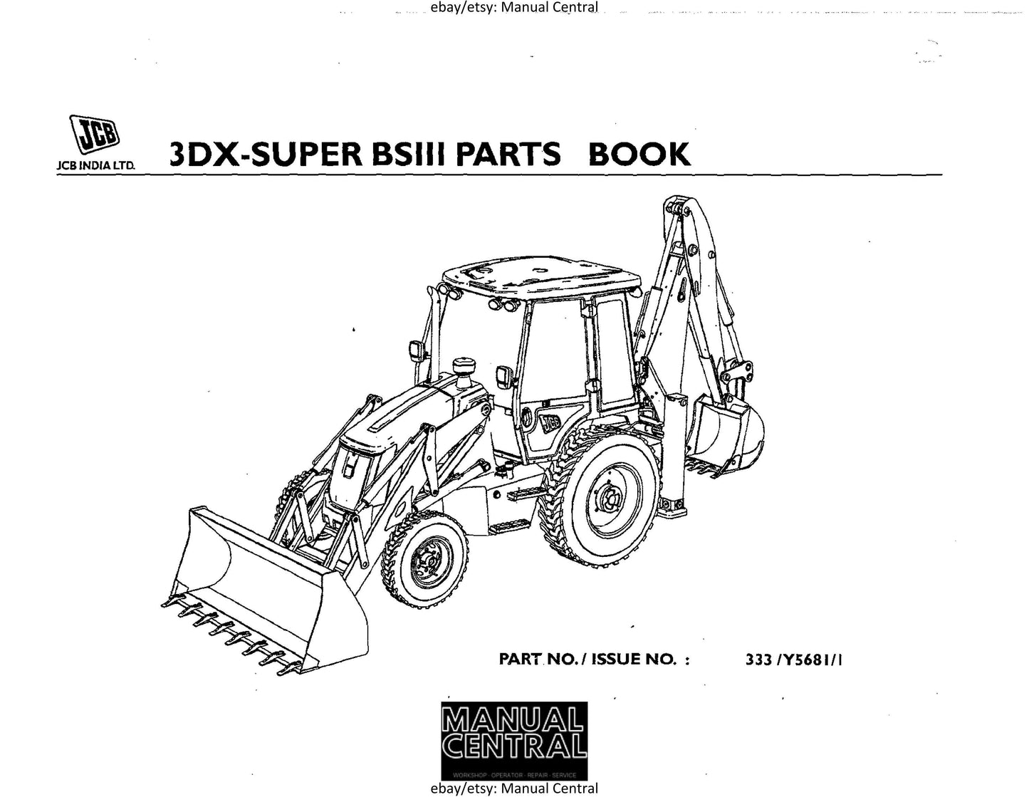 JCB 3DX Super BSIII Parts Book