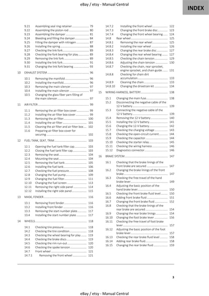 GasGas 2023 - MC 250F Factory Edition - Service Workshop Repair Manual